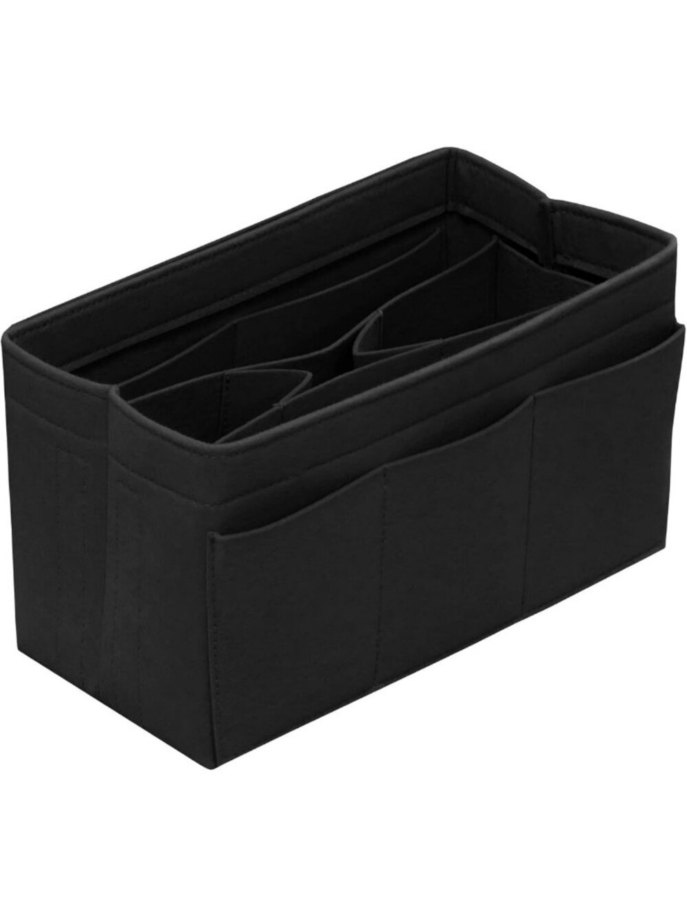 Felt Purse Organizer Insert - Medium Tote Bag Organizer with 14 Pockets - Black